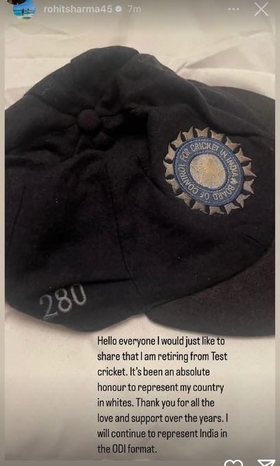 Rohit Sharma Retirement from Test Cricket